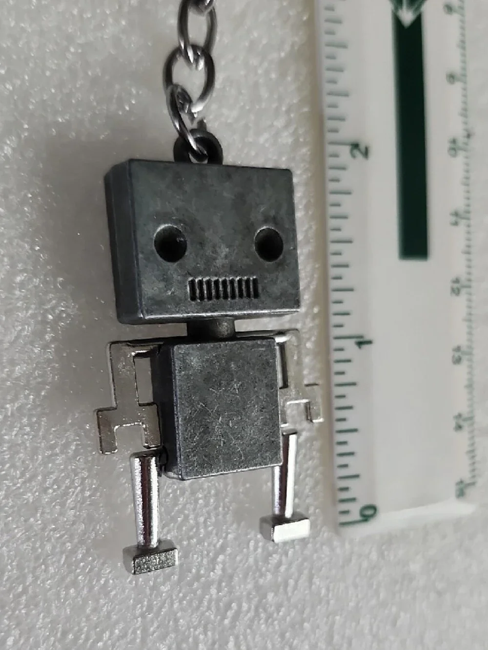 Gunmetal Robot Keychain Charm